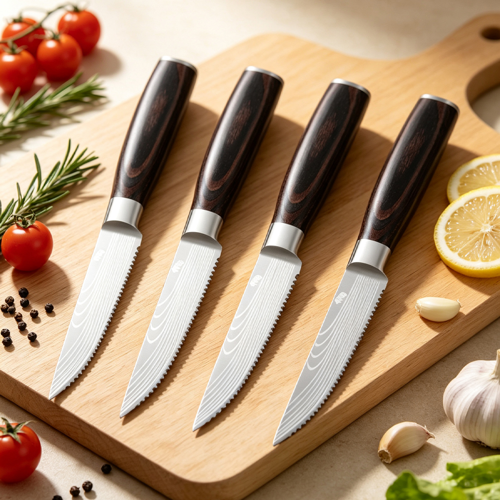 Sharp Serrated Steak Knives