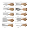 Wood Handle Cheese Knife Set 
