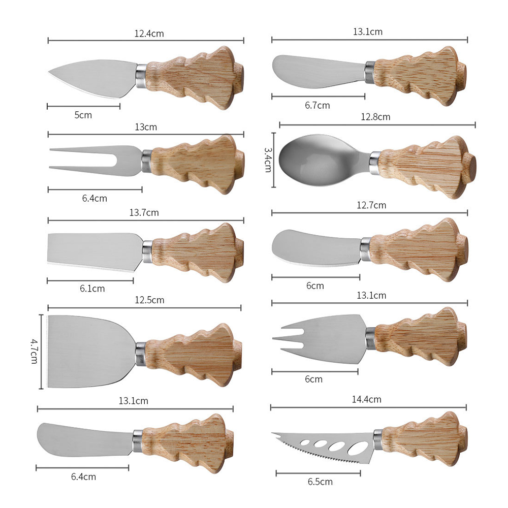 Wood Handle Cheese Knife Set 
