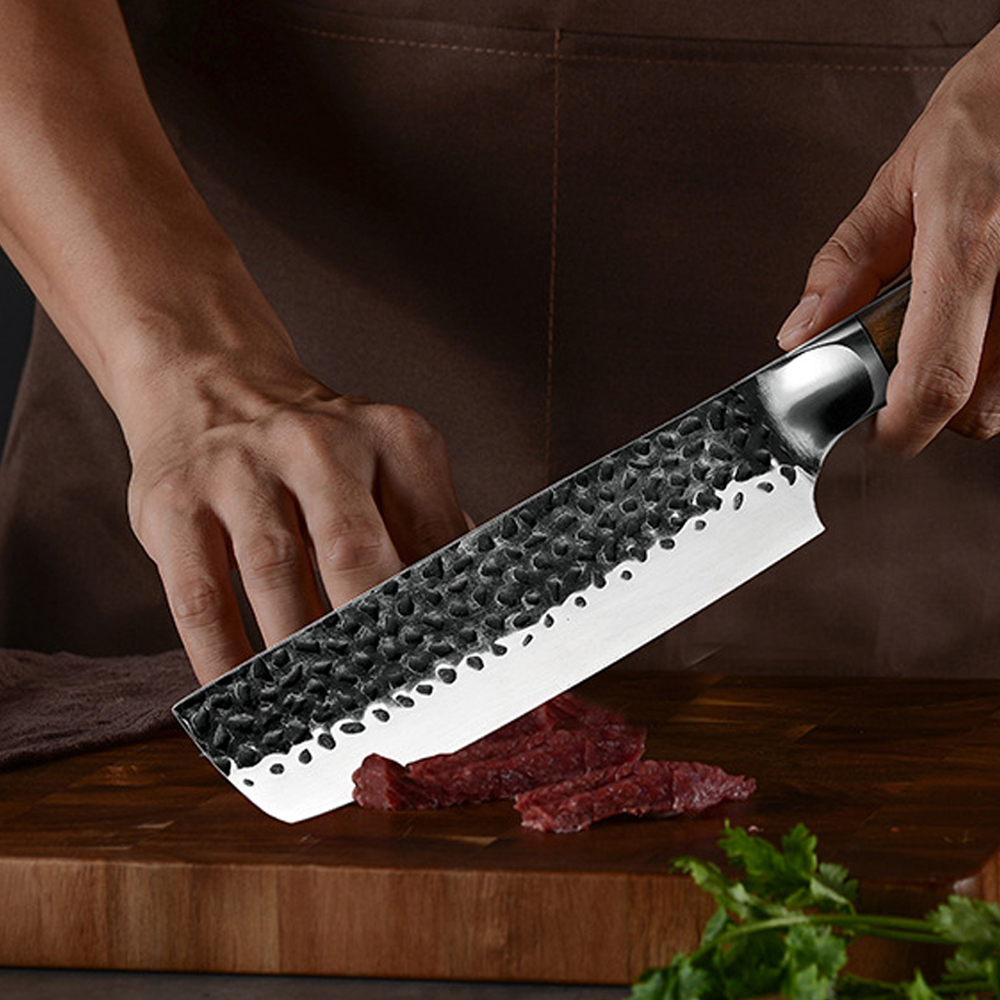 7" Damascus Steel Cleaver Knife 