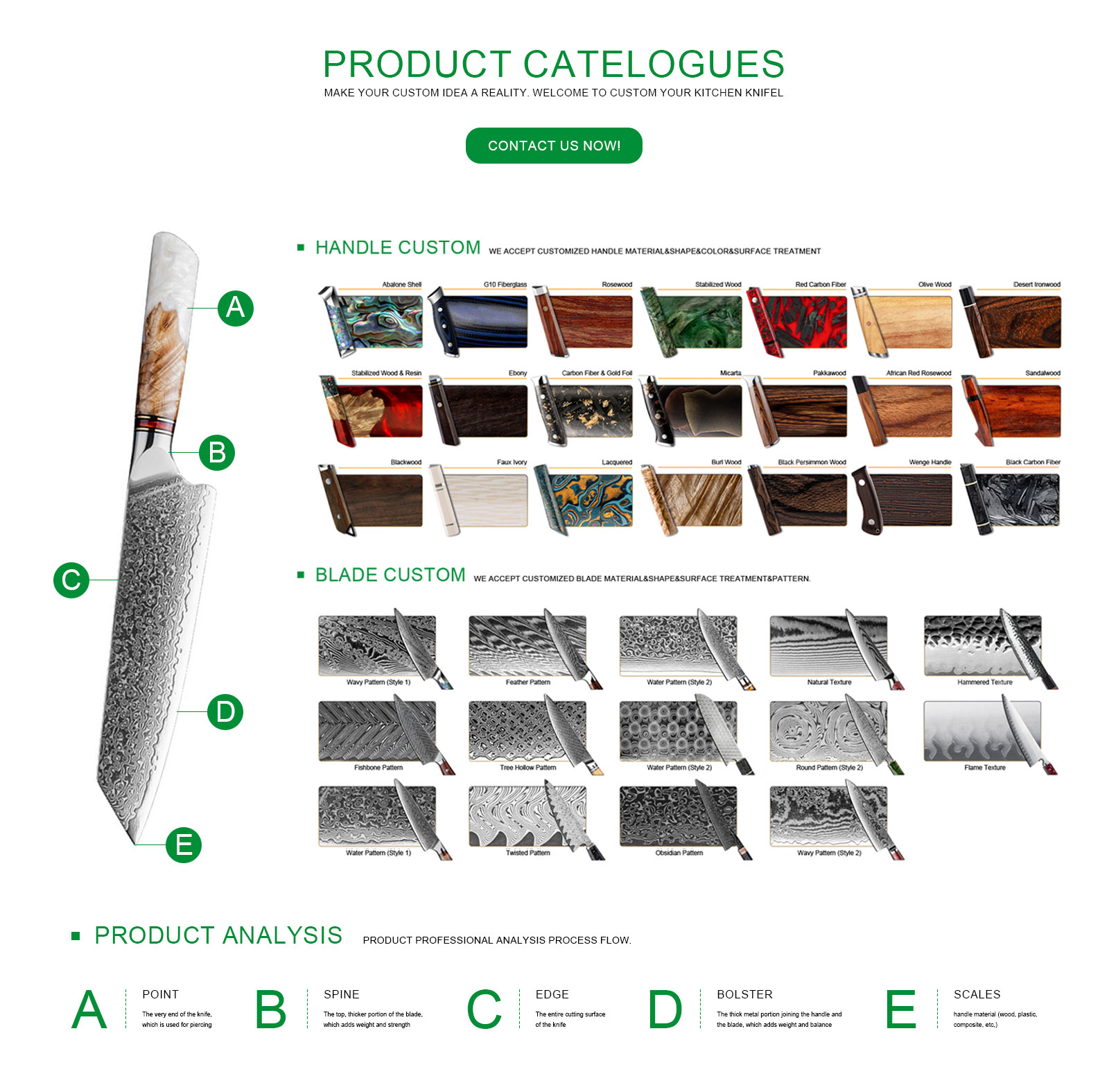 Kitchen Knife Customization Catalog