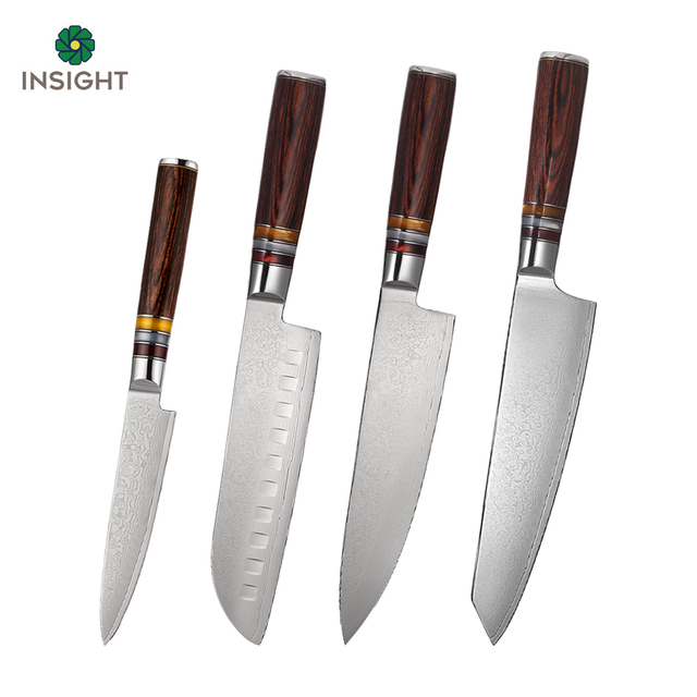 Kitchen Knife With Pakka Wood Handle