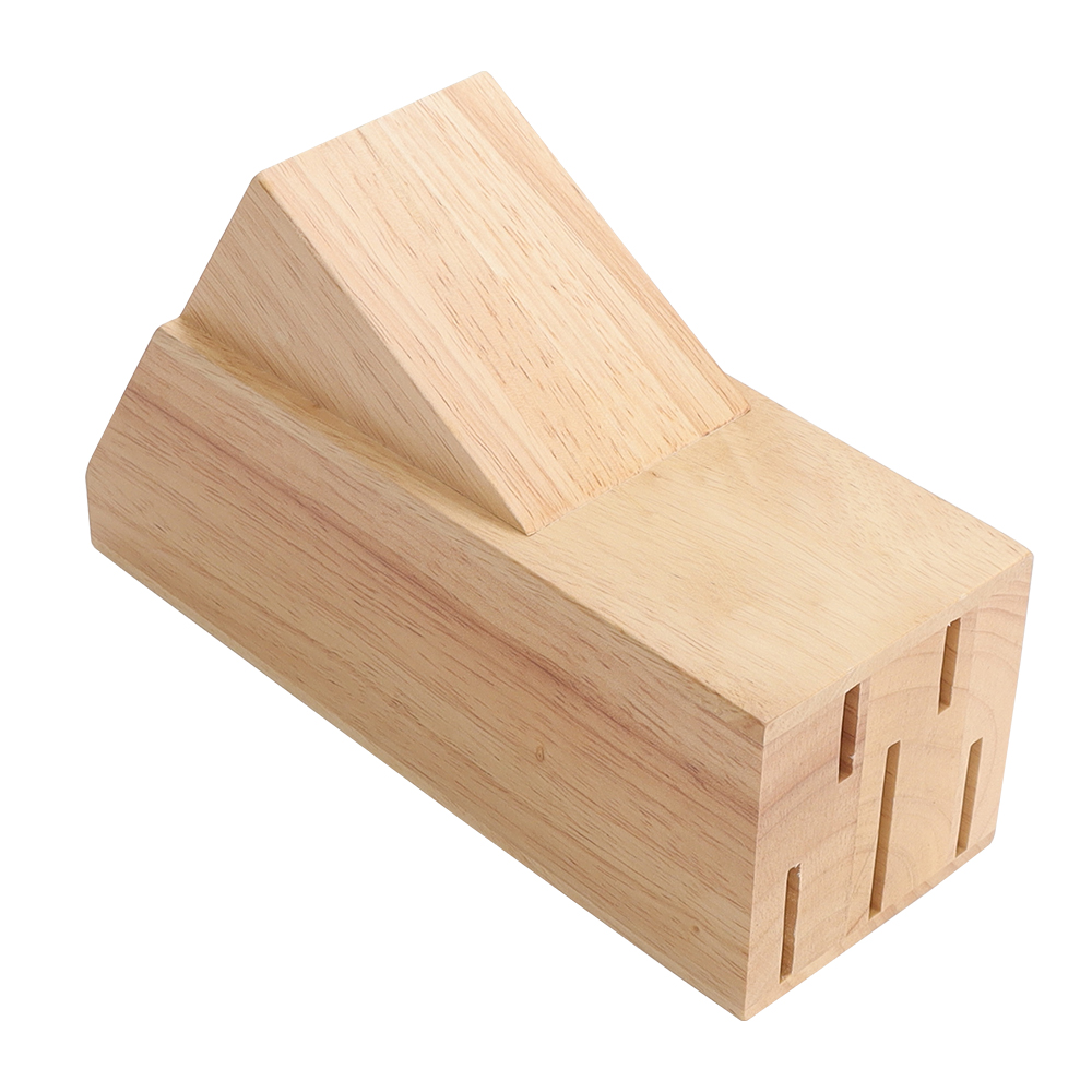 Rubber Wood Universal Knife Block