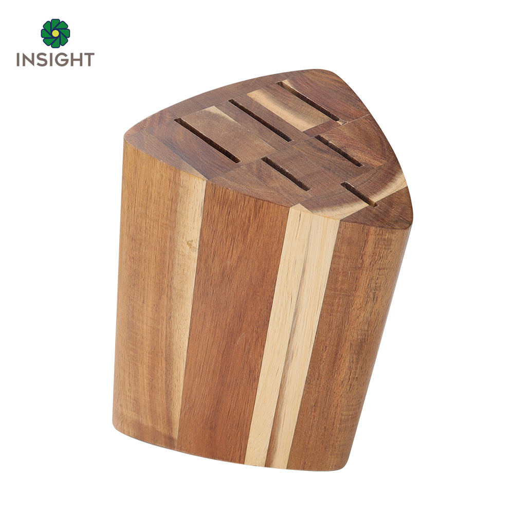 7 Slot Wooden Knife Holder for Countertop