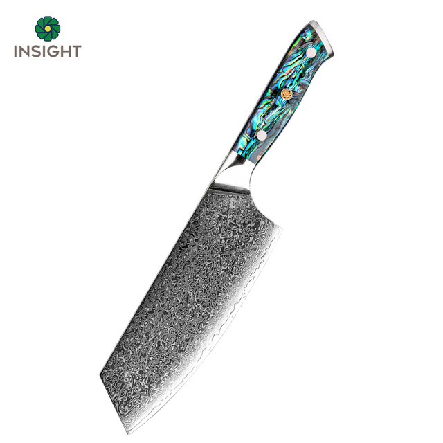 Damascus Cleaver Knife in Japanese Steel