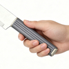 Grey Knife Set With Plastic Handle
