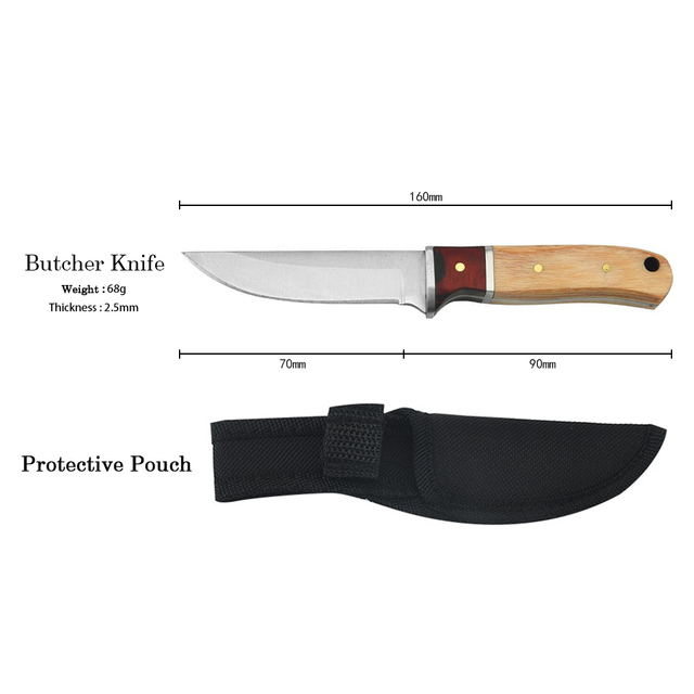 Outdoor Knife with Wooden Handle