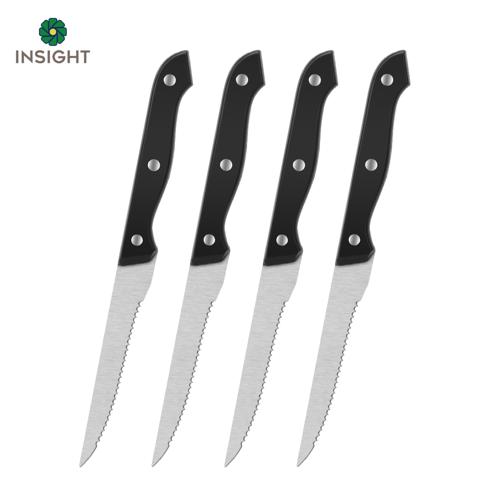 Razor-Sharp Straight Edge Dinner Knives