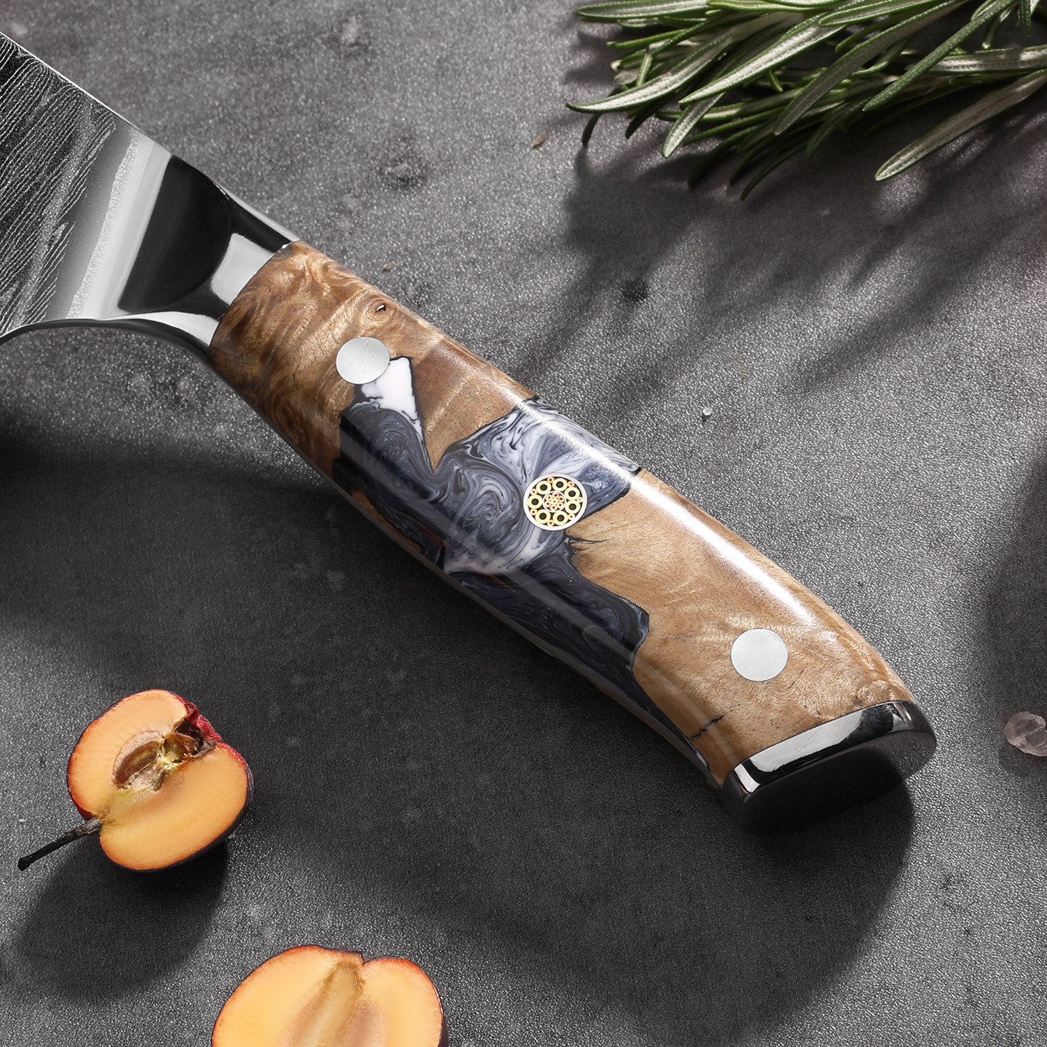 Superior High-carbon Damascus Knife Set