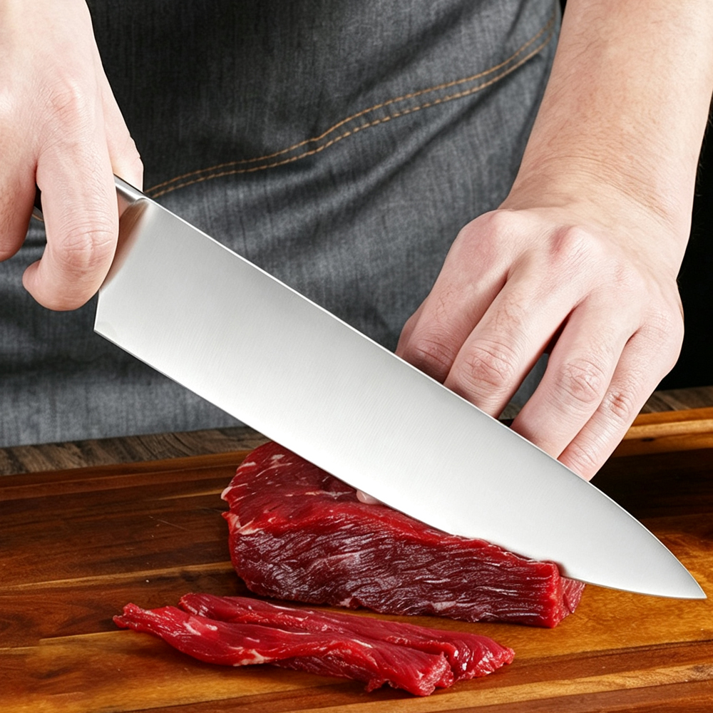 Kitchen Knives Set with Block And Sharpener