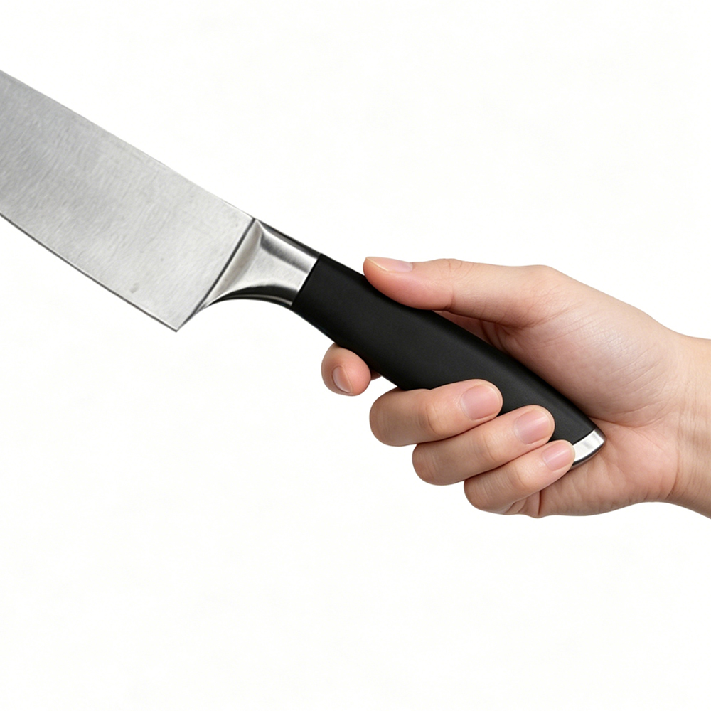 Black Knife Set With Hollow Handle