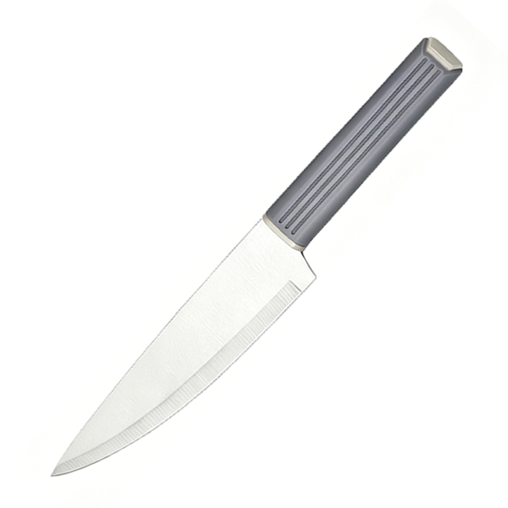 Grey Knife Set With Plastic Handle