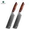 67-Layers Damascus Kitchen Knife with RoseWood Handle