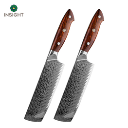 67-Layers Damascus Kitchen Knife with RoseWood Handle