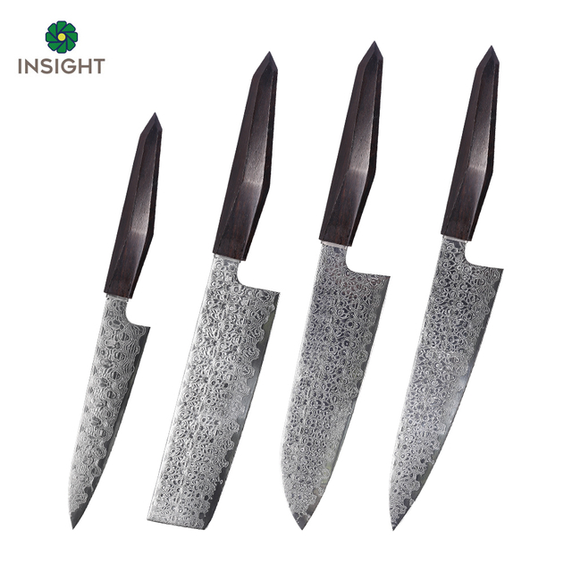 Stainless Steel Damascus Pattern Chef Knife Set