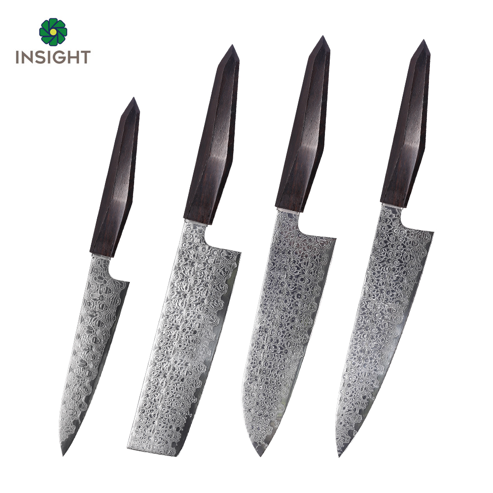 Stainless Steel Damascus Pattern Chef Knife Set
