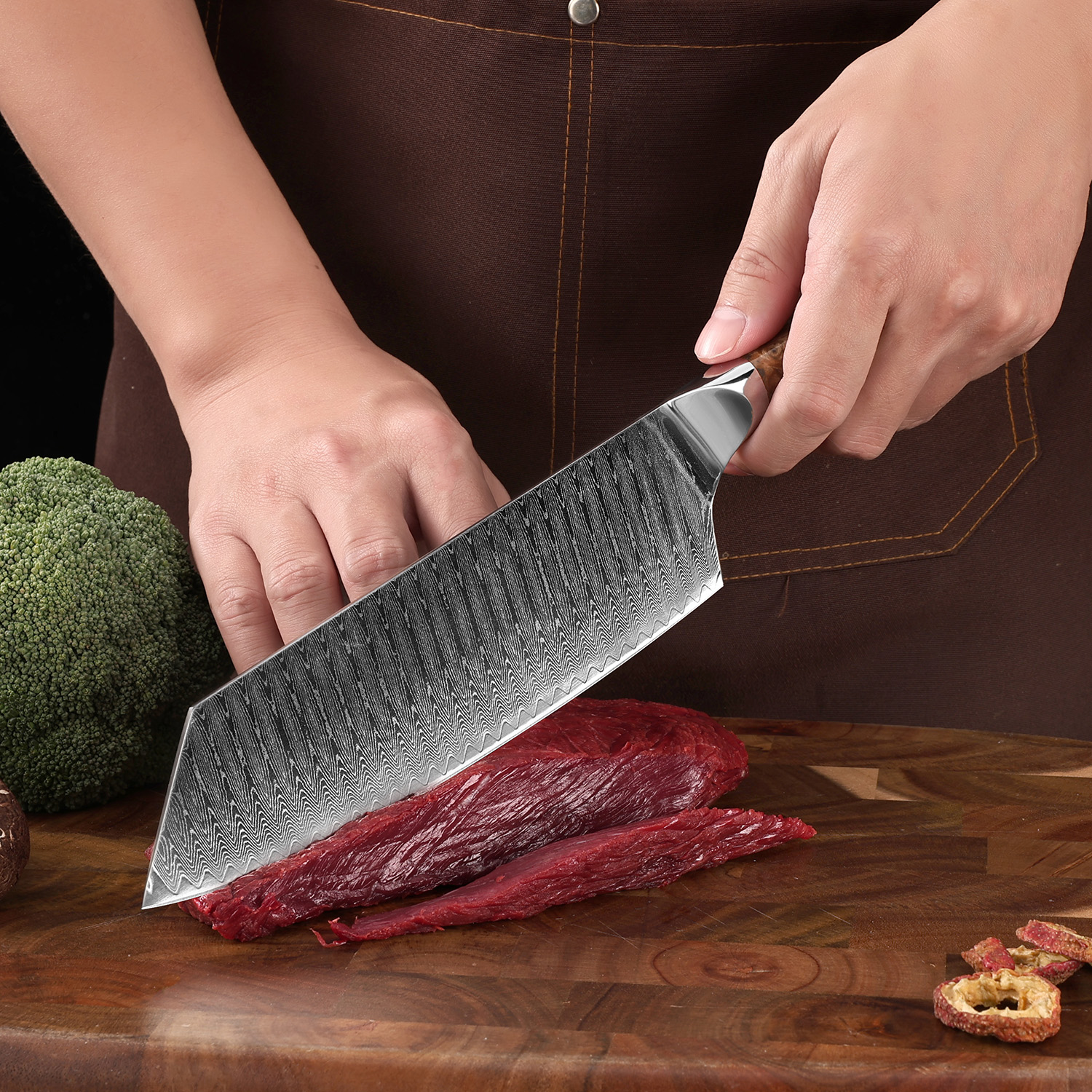 Superior High-carbon Damascus Knife Set