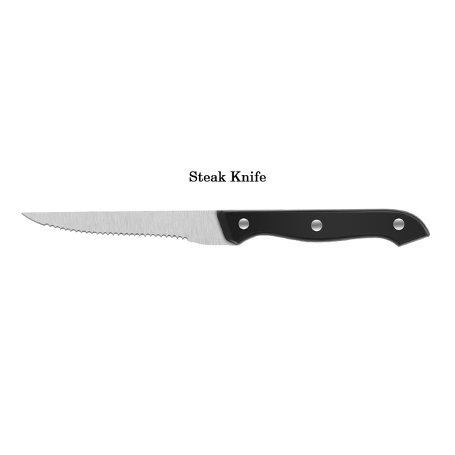Razor-Sharp Straight Edge Dinner Knives