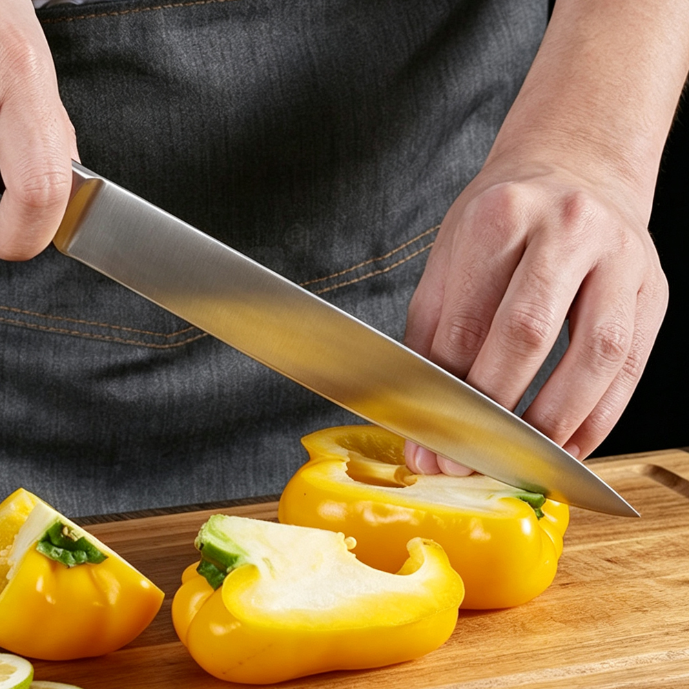 Kitchen Knives Set with Block And Sharpener