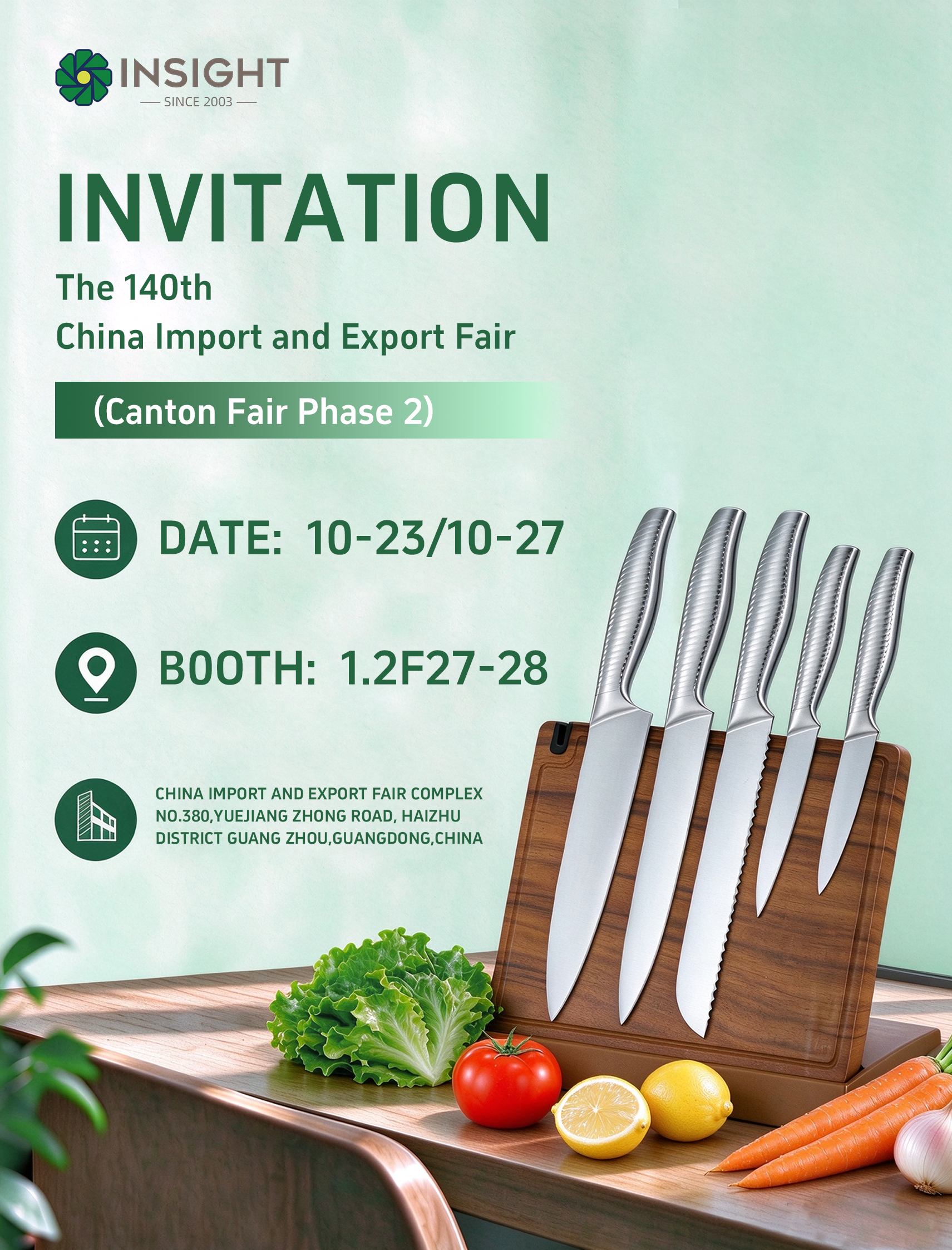 Meet Yangjiang Insight at 2026 Canton Fair Phase 2 