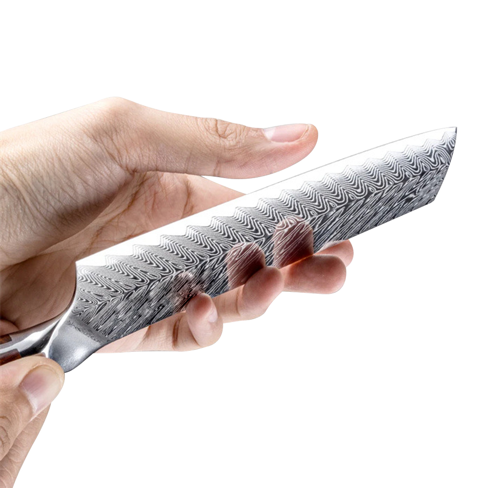 67-Layers Damascus Kitchen Knife with RoseWood Handle