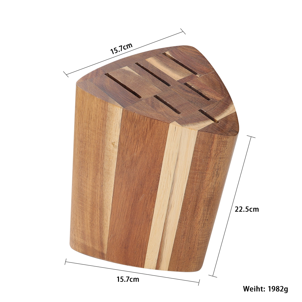 7 Slot Wooden Knife Holder for Countertop