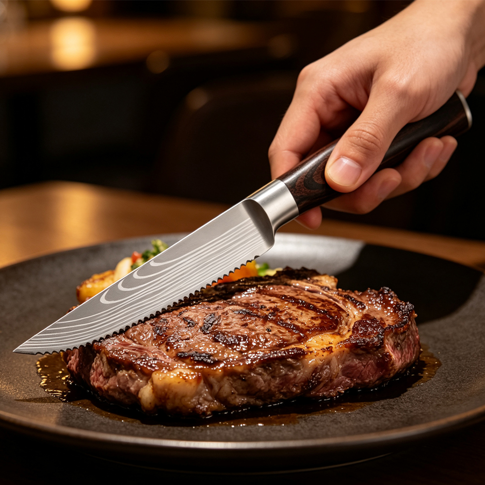 Sharp Serrated Steak Knives