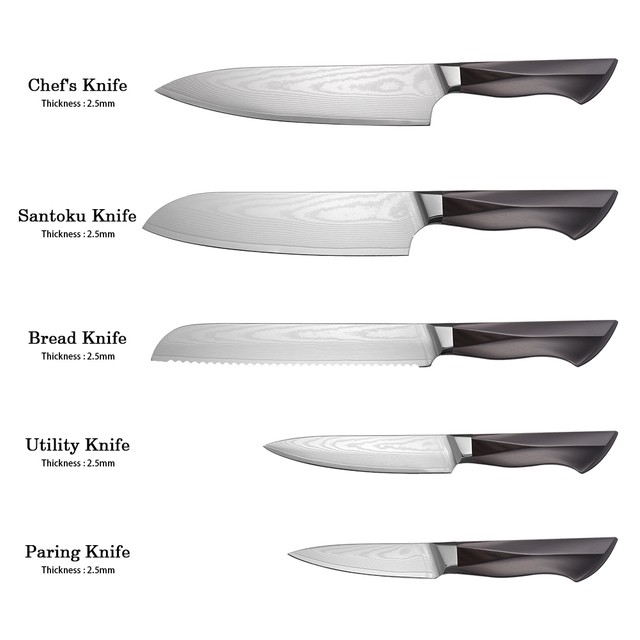 Damascus Knife Set DM2026-12