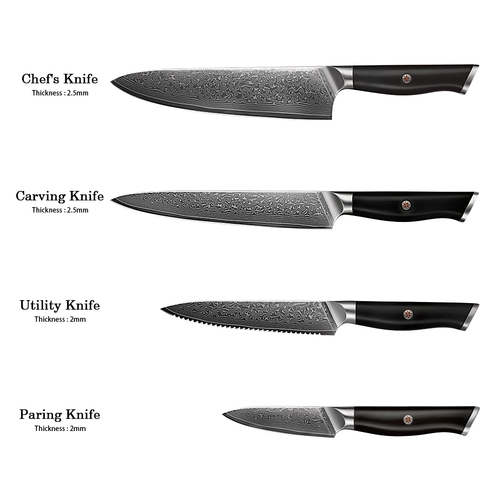 Cooking Knives with Ergonomic Handle