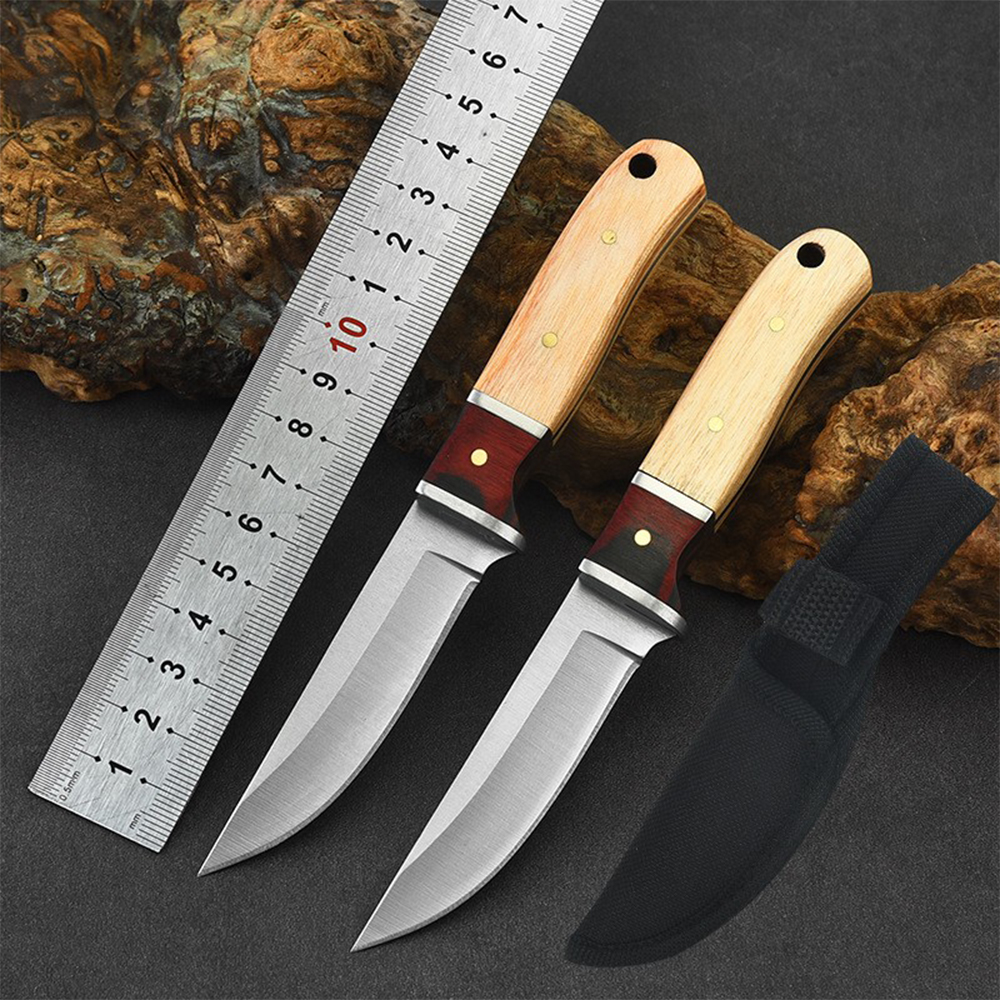 Outdoor Knife with Wooden Handle